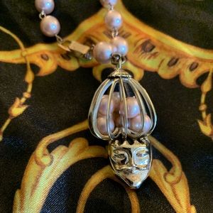 Vintage baby pink faux Pearl bracelet